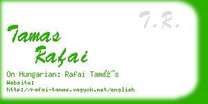 tamas rafai business card